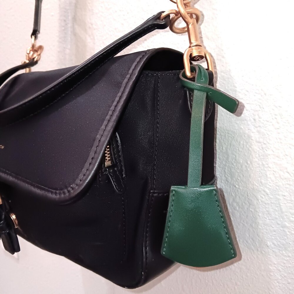 Tory Burch Black Crossbody with Gold Hardware and Green Tag - Picture 5 of 15